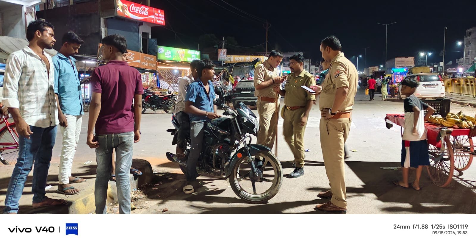 गदनखेड़ा बाईपास पर पुलिस का चेकिंग अभियान, कई वाहनों के चालान